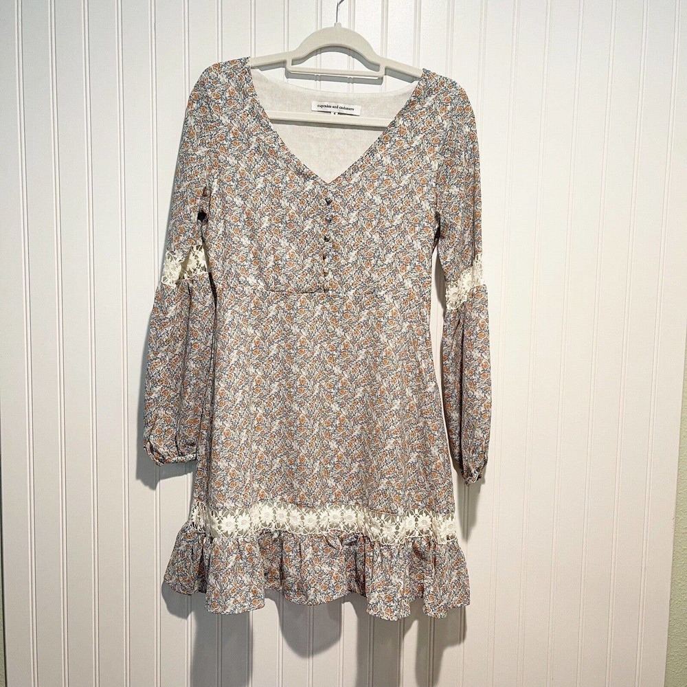 Cupcakes & Cashmere Boho Floral Lace Dress Size 4